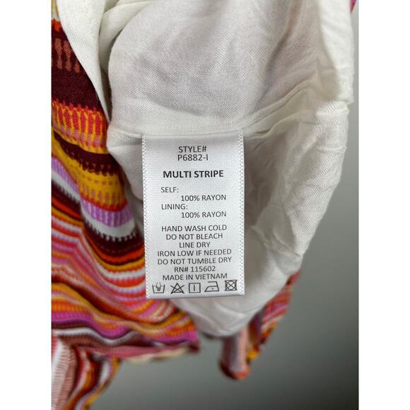 Lush Shorts Multi-colored Striped Romper - Size Small - Picture 6 of 7
